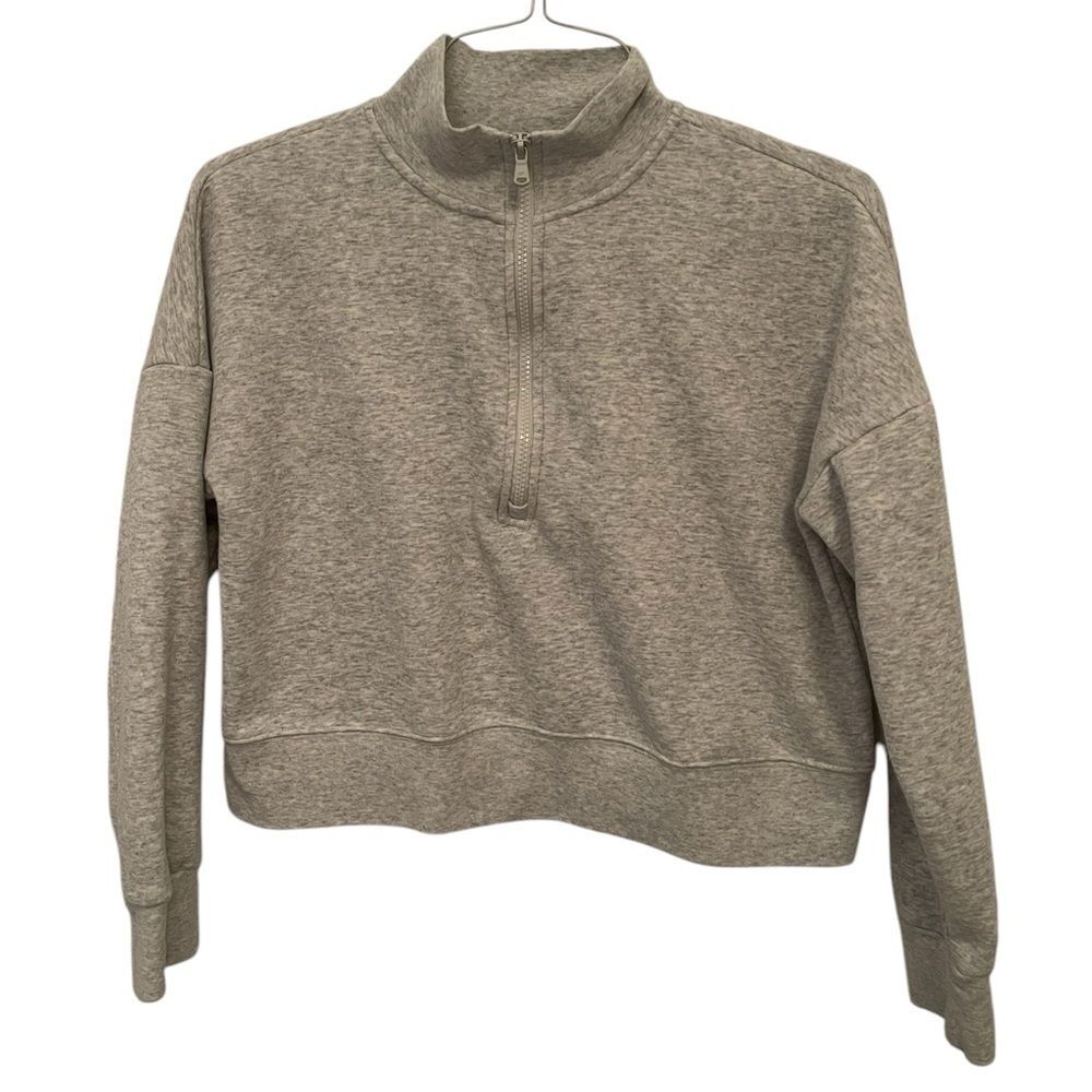 Fabletics Half Zip Sweatshirt Gray Women’s Size Small